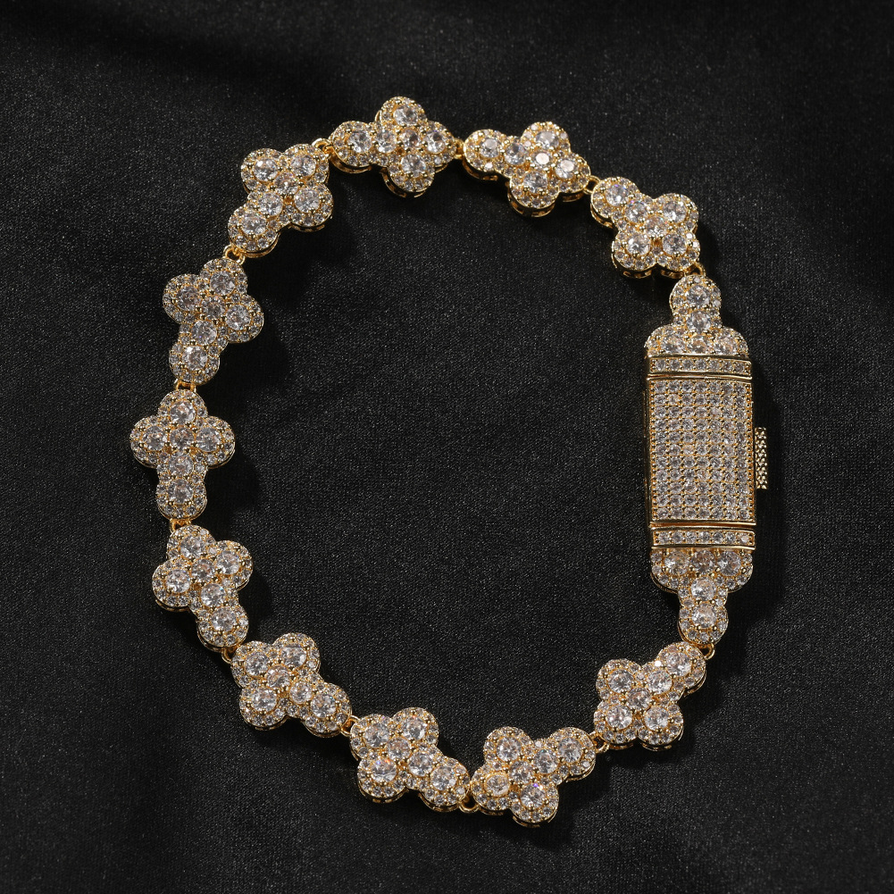Vein Dynasty® Cross Bracelets in 18K Gold-Plated Pure Copper with Cubic Zirconia