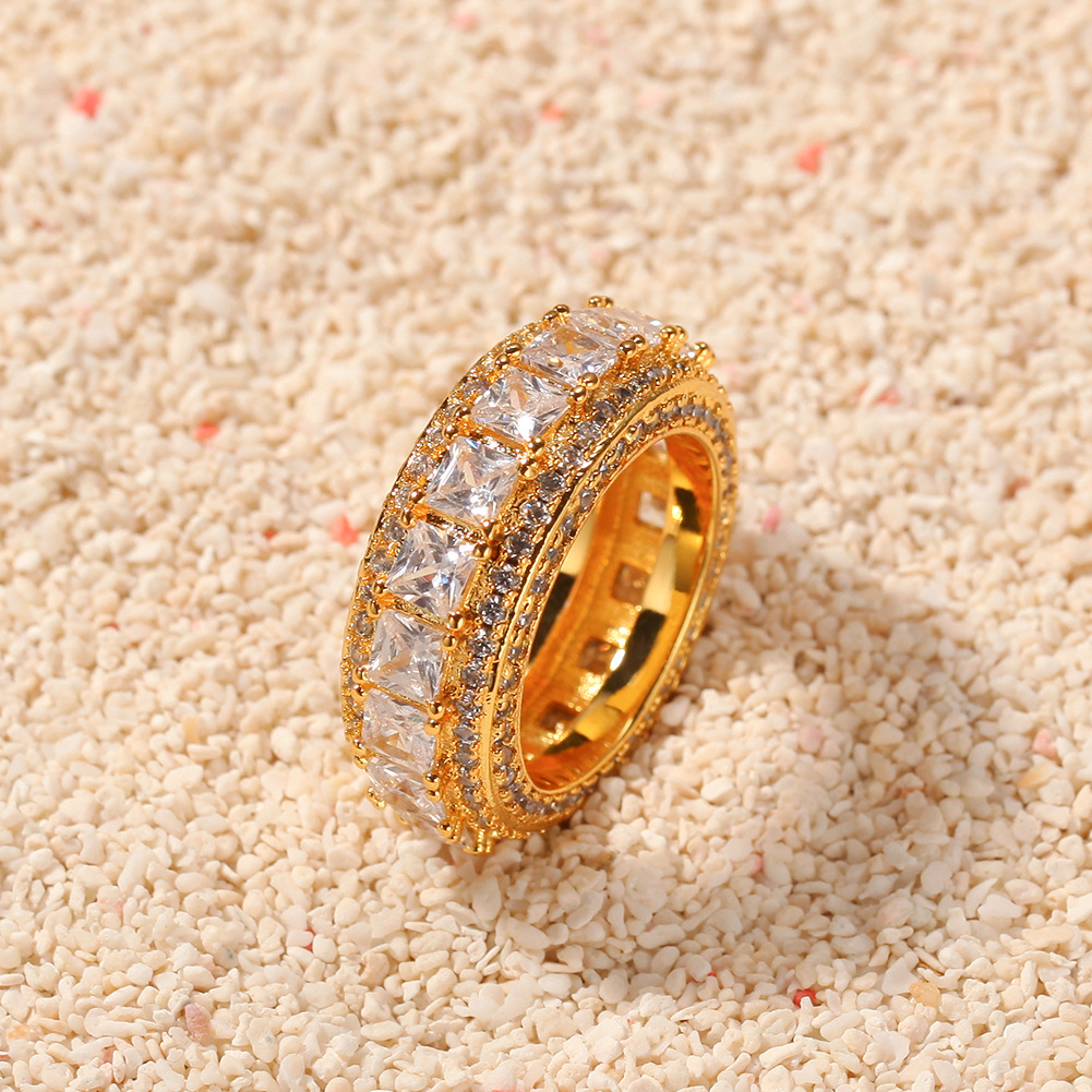 Vein Dynasty® Retro Ring in 18K Gold-Plated Pure Copper with Cubic Zirconia