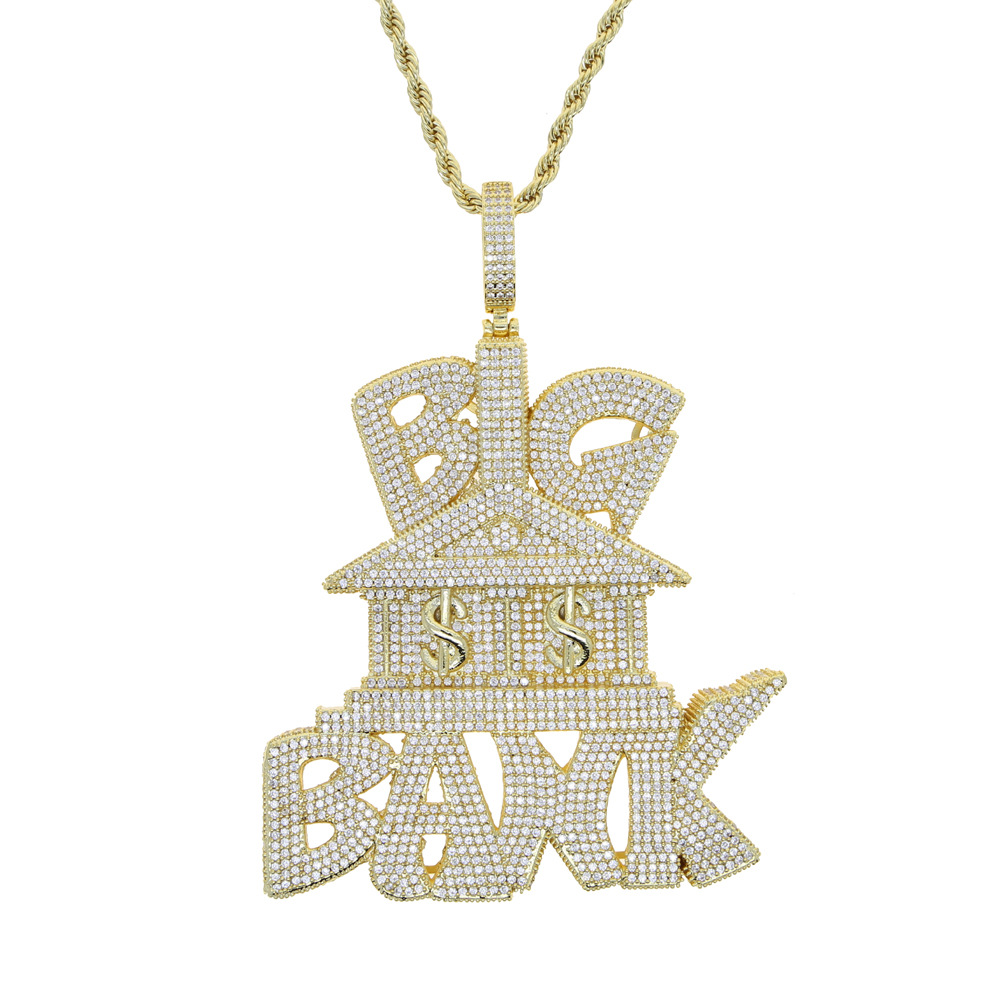Vein Dynasty® BG USD Pendant in 18K Gold-Plated Pure Copper with Cubic Zirconia