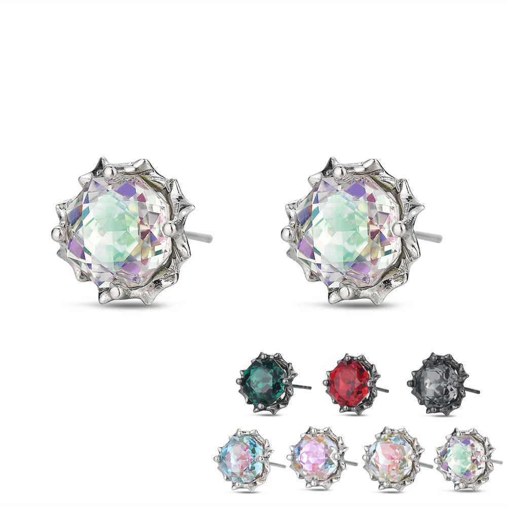 Vein Dynasty® Rose Cutting Thorn Earnail 925 Pure Silver Needle in 18K Gold-Plated Pure Copper with Cubic Zirconia